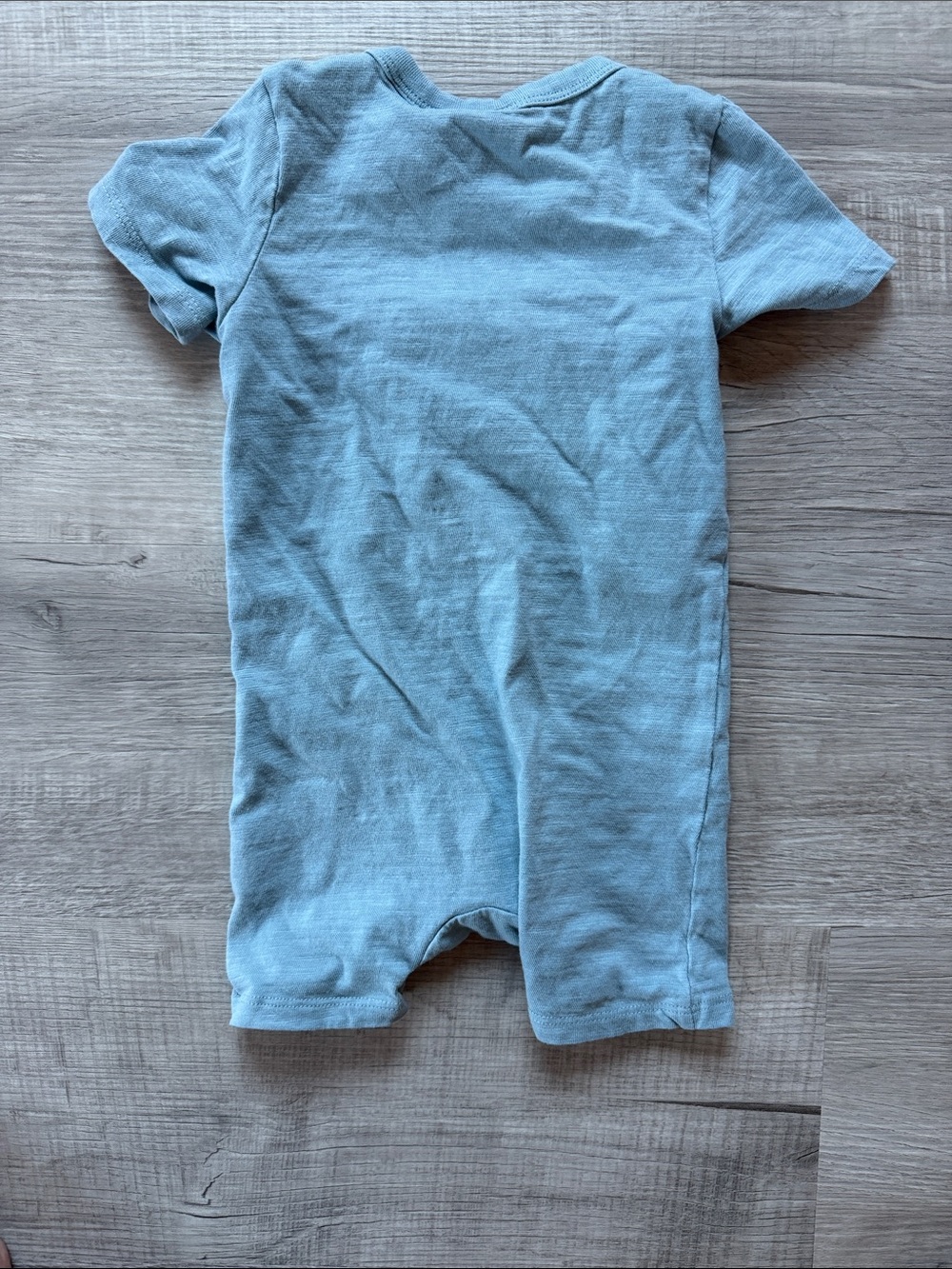 Soft Blue Baby One-Piece Romper with Shark - Picture 3 of 4